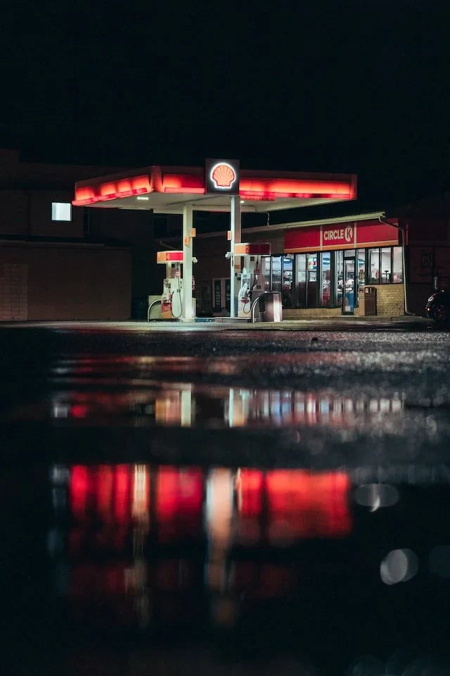 Christmas Eve at a Gas Station by Chelsea Temple